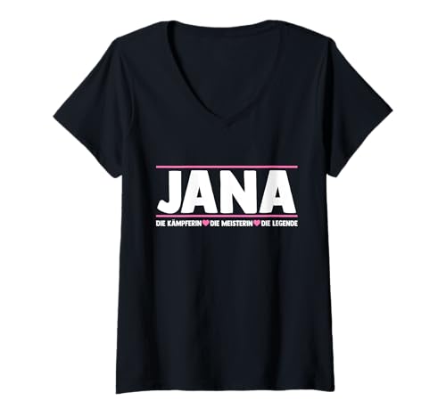 Damen Jana T-Shirt mit V-Ausschnitt von Vorname Jana