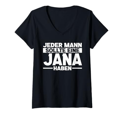 Damen Jana T-Shirt mit V-Ausschnitt von Vorname Jana