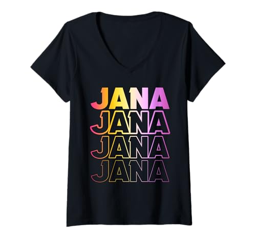 Damen Jana T-Shirt mit V-Ausschnitt von Vorname Jana