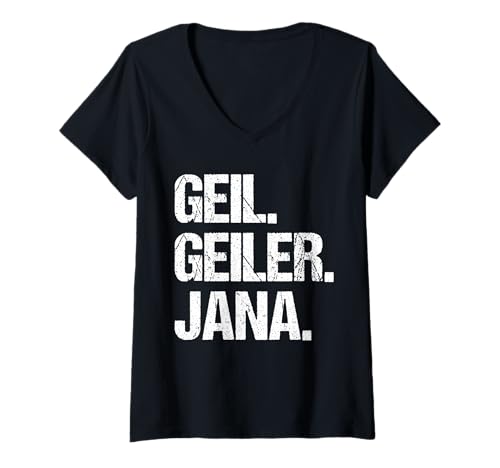 Damen Jana T-Shirt mit V-Ausschnitt von Vorname Jana