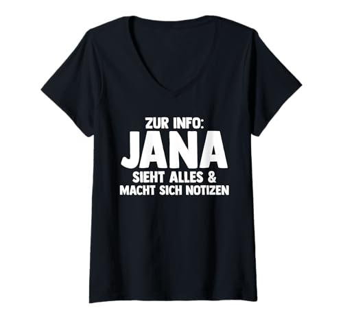 Damen Jana T-Shirt mit V-Ausschnitt von Vorname Jana