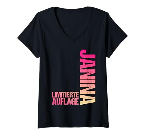 Damen Janina T-Shirt mit V-Ausschnitt Damen Janina T-Shirt mit V-Ausschnitt von Vorname Janina