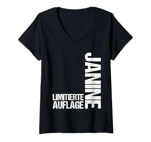 Damen Janine T-Shirt mit V-Ausschnitt von Vorname Janine