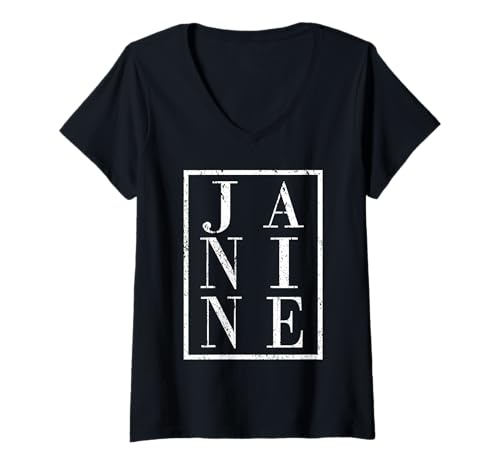 Damen Janine T-Shirt mit V-Ausschnitt von Vorname Janine