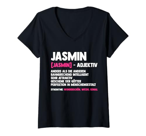 Damen Jasmin T-Shirt mit V-Ausschnitt Damen Jasmin T-Shirt mit V-Ausschnitt von Vorname Jasmin