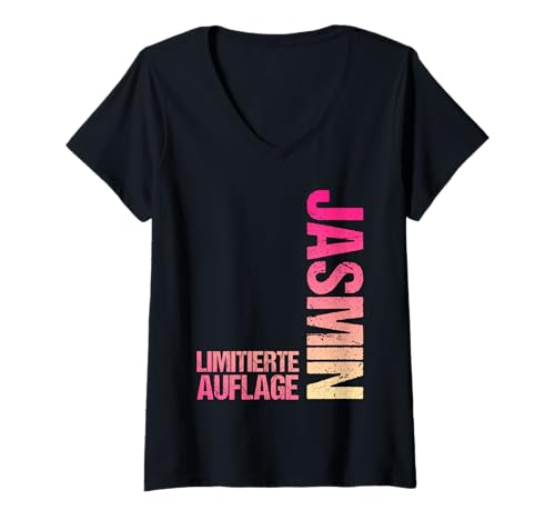 Damen Jasmin T-Shirt mit V-Ausschnitt von Vorname Jasmin