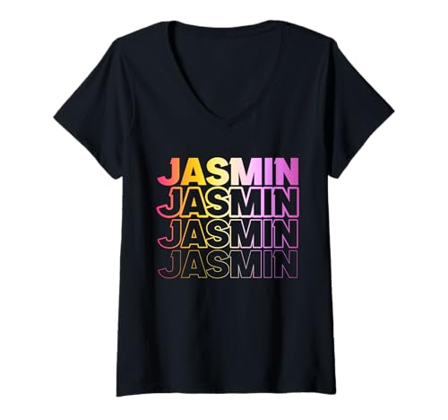 Damen Jasmin T-Shirt mit V-Ausschnitt Damen Jasmin T-Shirt mit V-Ausschnitt von Vorname Jasmin