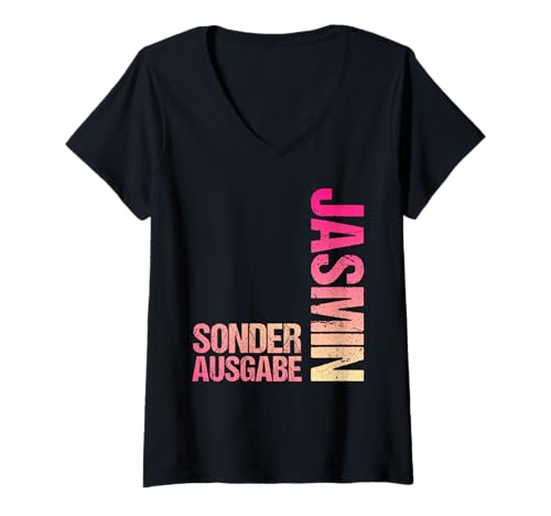 Damen Jasmin T-Shirt mit V-Ausschnitt von Vorname Jasmin