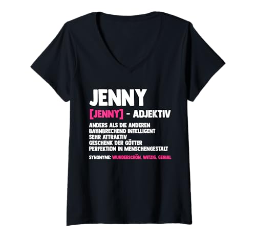 Damen Jenny T-Shirt mit V-Ausschnitt Damen Jenny T-Shirt mit V-Ausschnitt von Vorname Jennifer Jenny