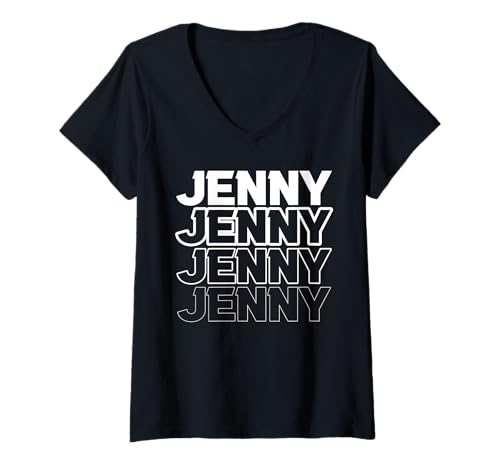 Damen Jenny T-Shirt mit V-Ausschnitt Damen Jenny T-Shirt mit V-Ausschnitt von Vorname Jennifer Jenny