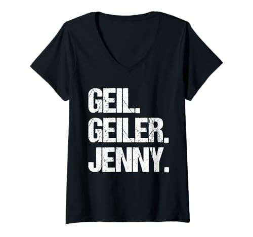 Damen Jenny T-Shirt mit V-Ausschnitt Damen Jenny T-Shirt mit V-Ausschnitt von Vorname Jennifer Jenny