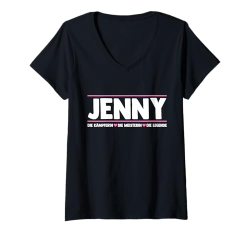 Damen Jenny T-Shirt mit V-Ausschnitt Damen Jenny T-Shirt mit V-Ausschnitt von Vorname Jennifer Jenny