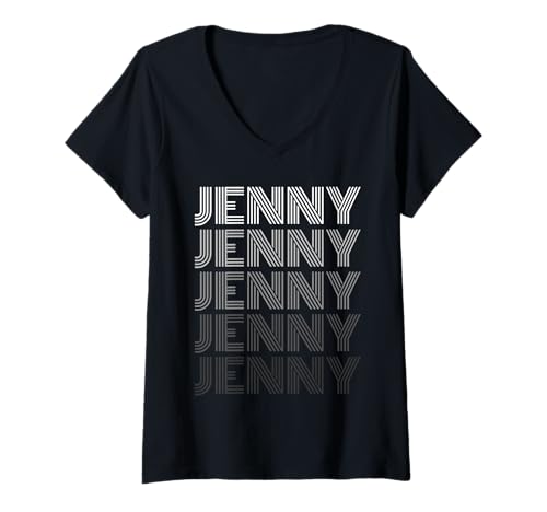 Damen Jenny T-Shirt mit V-Ausschnitt Damen Jenny T-Shirt mit V-Ausschnitt von Vorname Jennifer Jenny