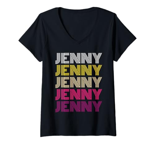 Damen Jenny T-Shirt mit V-Ausschnitt Damen Jenny T-Shirt mit V-Ausschnitt von Vorname Jennifer Jenny