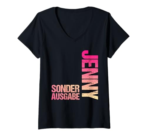 Damen Jenny T-Shirt mit V-Ausschnitt Damen Jenny T-Shirt mit V-Ausschnitt von Vorname Jennifer Jenny