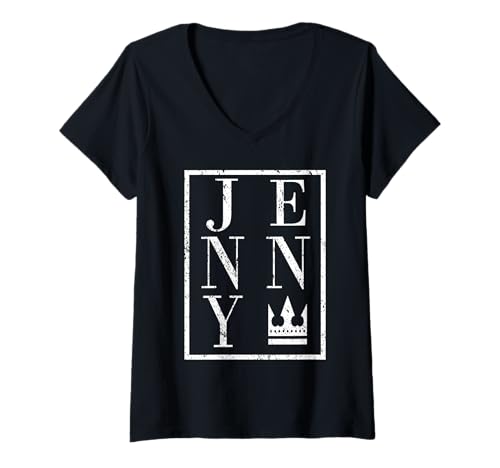 Damen Jenny T-Shirt mit V-Ausschnitt Damen Jenny T-Shirt mit V-Ausschnitt von Vorname Jennifer Jenny