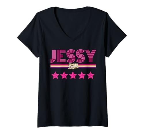 Damen Jessy Jessica T-Shirt mit V-Ausschnitt Damen Jessy Jessica T-Shirt mit V-Ausschnitt von Vorname Jessy Jessica