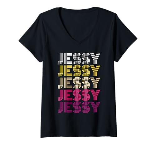 Damen Jessy Jessica T-Shirt mit V-Ausschnitt Damen Jessy Jessica T-Shirt mit V-Ausschnitt von Vorname Jessy Jessica
