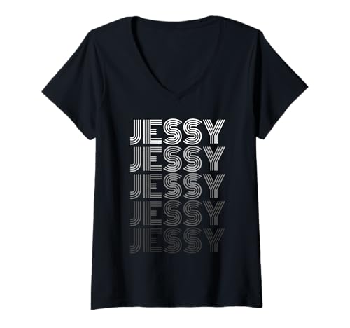 Damen Jessy Jessica T-Shirt mit V-Ausschnitt Damen Jessy Jessica T-Shirt mit V-Ausschnitt von Vorname Jessy Jessica
