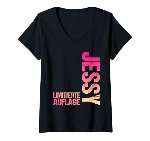 Damen Jessy Jessica T-Shirt mit V-Ausschnitt Damen Jessy Jessica T-Shirt mit V-Ausschnitt von Vorname Jessy Jessica