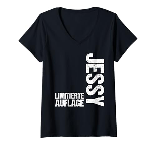 Damen Jessy Jessica T-Shirt mit V-Ausschnitt Damen Jessy Jessica T-Shirt mit V-Ausschnitt von Vorname Jessy Jessica