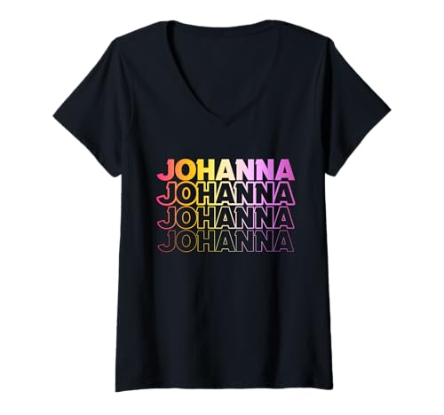 Damen Johanna T-Shirt mit V-Ausschnitt von Vorname Johanna