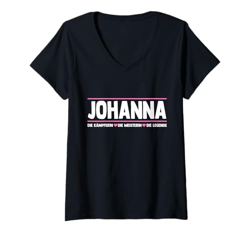 Damen Johanna T-Shirt mit V-Ausschnitt von Vorname Johanna