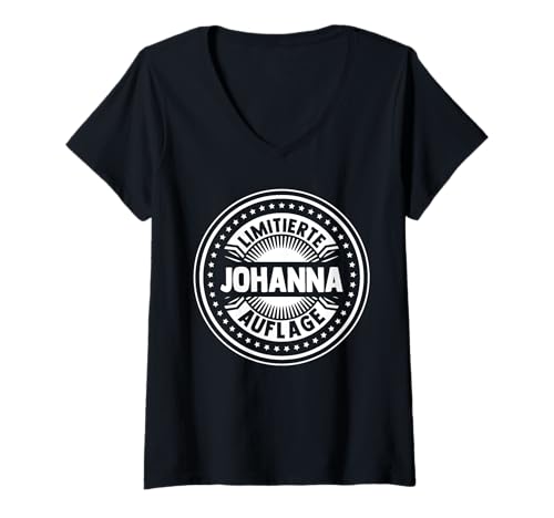 Damen Johanna T-Shirt mit V-Ausschnitt von Vorname Johanna