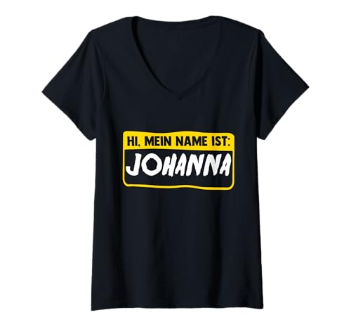 Damen Johanna T-Shirt mit V-Ausschnitt von Vorname Johanna
