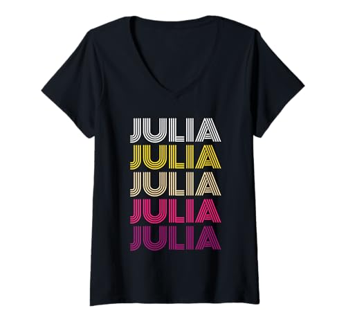 Damen Julia T-Shirt mit V-Ausschnitt von Vorname Julia