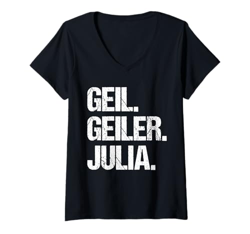 Damen Julia T-Shirt mit V-Ausschnitt Damen Julia T-Shirt mit V-Ausschnitt von Vorname Julia