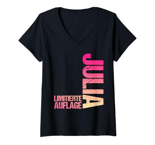 Damen Julia T-Shirt mit V-Ausschnitt Damen Julia T-Shirt mit V-Ausschnitt von Vorname Julia