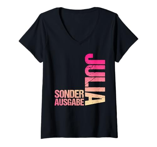 Damen Julia T-Shirt mit V-Ausschnitt Damen Julia T-Shirt mit V-Ausschnitt von Vorname Julia