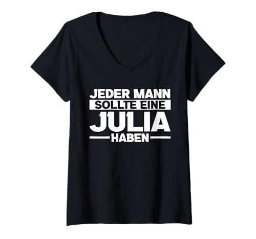 Damen Julia T-Shirt mit V-Ausschnitt Damen Julia T-Shirt mit V-Ausschnitt von Vorname Julia