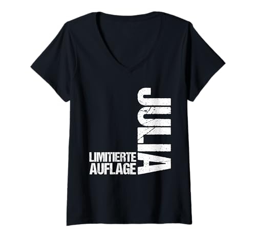 Damen Julia T-Shirt mit V-Ausschnitt Damen Julia T-Shirt mit V-Ausschnitt von Vorname Julia