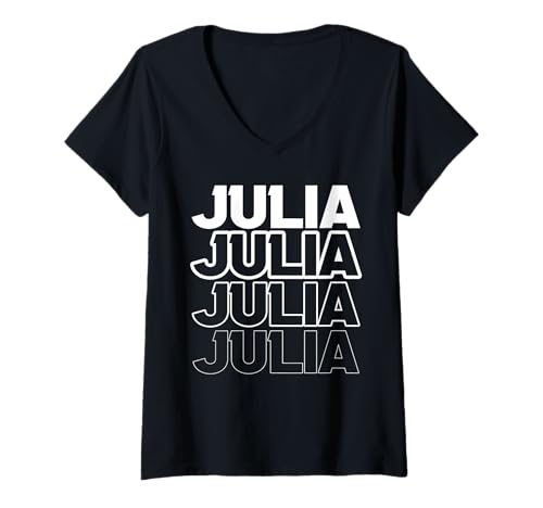 Damen Julia T-Shirt mit V-Ausschnitt Damen Julia T-Shirt mit V-Ausschnitt von Vorname Julia
