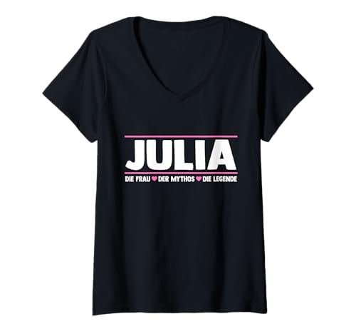 Damen Julia T-Shirt mit V-Ausschnitt Damen Julia T-Shirt mit V-Ausschnitt von Vorname Julia