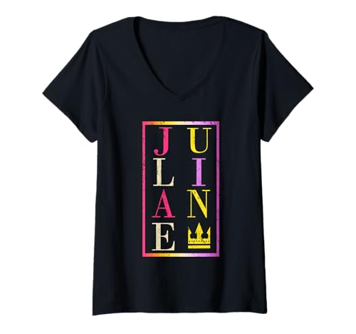 Damen Juliane T-Shirt mit V-Ausschnitt Damen Juliane T-Shirt mit V-Ausschnitt von Vorname Juliane