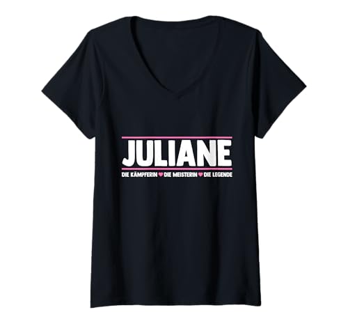 Damen Juliane T-Shirt mit V-Ausschnitt von Vorname Juliane