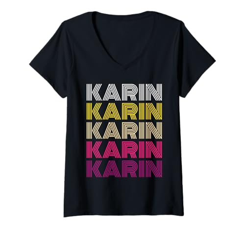 Damen Karin T-Shirt mit V-Ausschnitt Damen Karin T-Shirt mit V-Ausschnitt von Vorname Karin