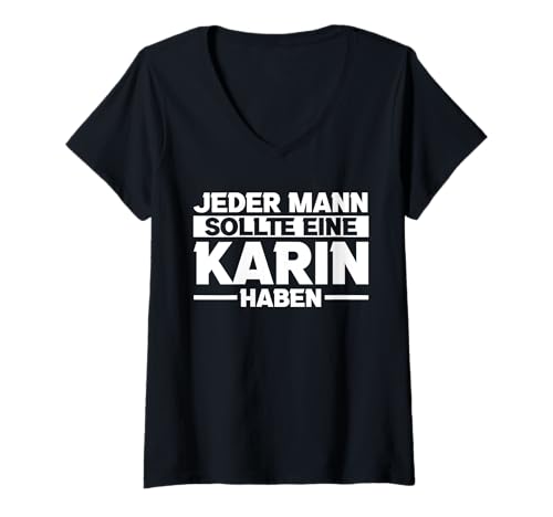 Damen Karin T-Shirt mit V-Ausschnitt Damen Karin T-Shirt mit V-Ausschnitt von Vorname Karin