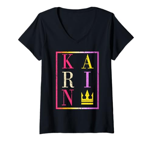 Damen Karin T-Shirt mit V-Ausschnitt Damen Karin T-Shirt mit V-Ausschnitt von Vorname Karin