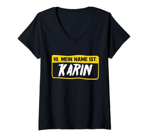 Damen Karin T-Shirt mit V-Ausschnitt Damen Karin T-Shirt mit V-Ausschnitt von Vorname Karin
