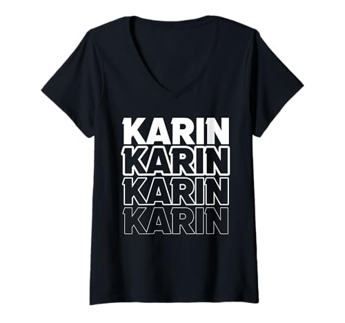 Damen Karin T-Shirt mit V-Ausschnitt Damen Karin T-Shirt mit V-Ausschnitt von Vorname Karin
