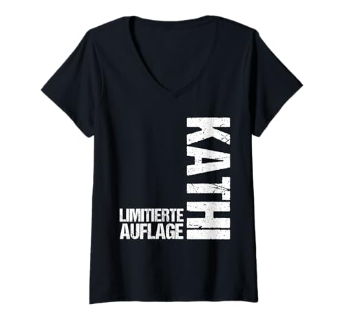 Damen Kathi T-Shirt mit V-Ausschnitt Damen Kathi T-Shirt mit V-Ausschnitt von Vorname Kathi Katharina Katherine