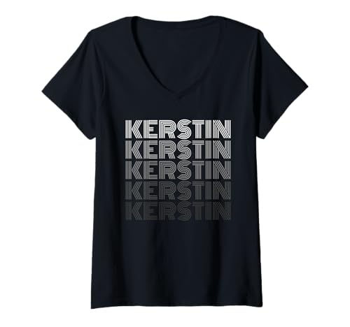 Damen Kerstin T-Shirt mit V-Ausschnitt Damen Kerstin T-Shirt mit V-Ausschnitt von Vorname Kerstin