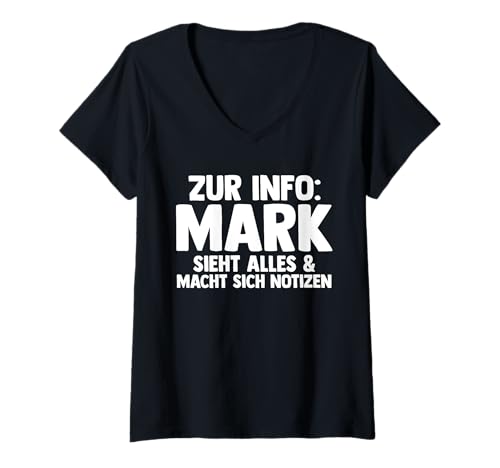 Damen Mark T-Shirt mit V-Ausschnitt Damen Mark T-Shirt mit V-Ausschnitt von Vorname Mark