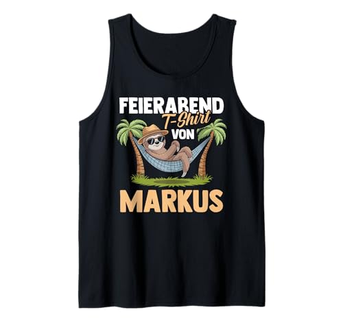 Herren Faultier Feierabend Markus Tank Top Herren Faultier Feierabend Markus Tank Top von Vorname Markus