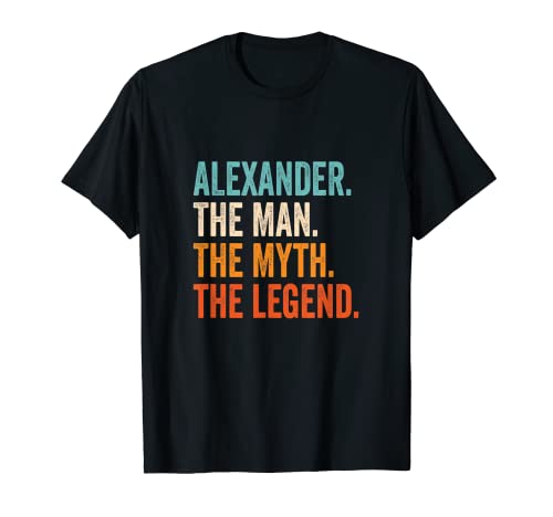 Herren Alexander The Man The Myth The Legend T-Shirt von Vorname Motive und Designs für Männer