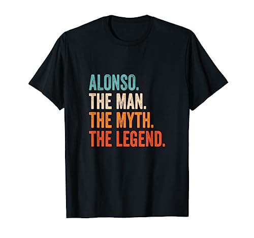 Alonso The Man The Myth The Legend Name Alonso T-Shirt von Vorname Motive und Designs für Männer